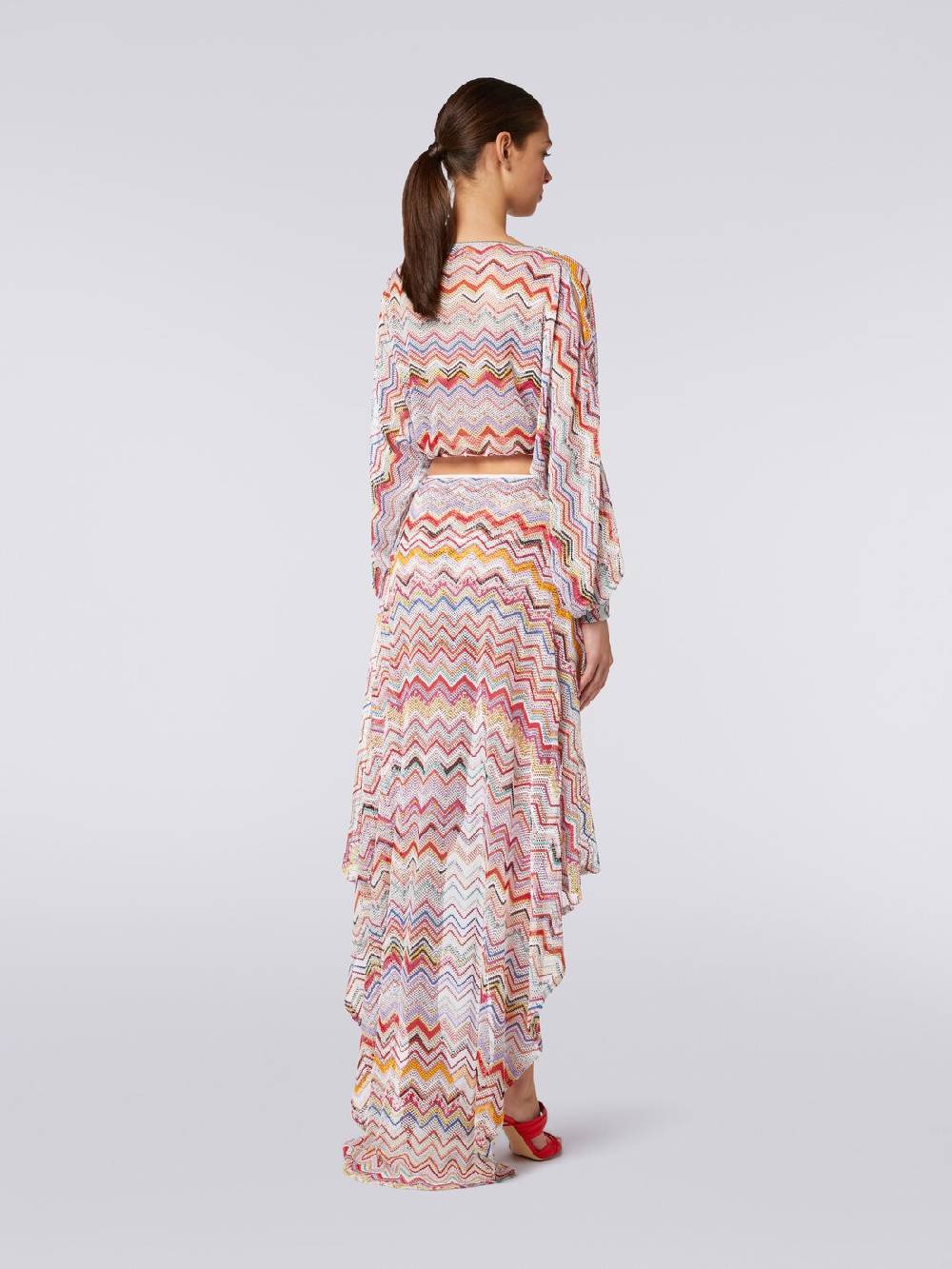 Missoni Top a maniche lunghe in crochet con lurex Offerte