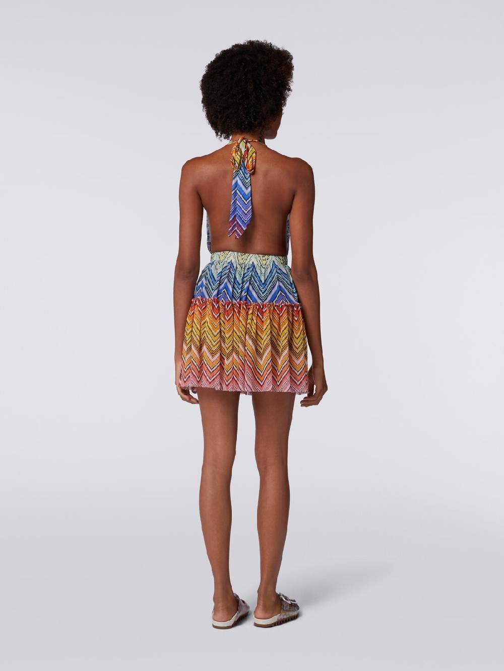 Missoni Copricostume corto in tulle stampa zig zag Vendite Flash
