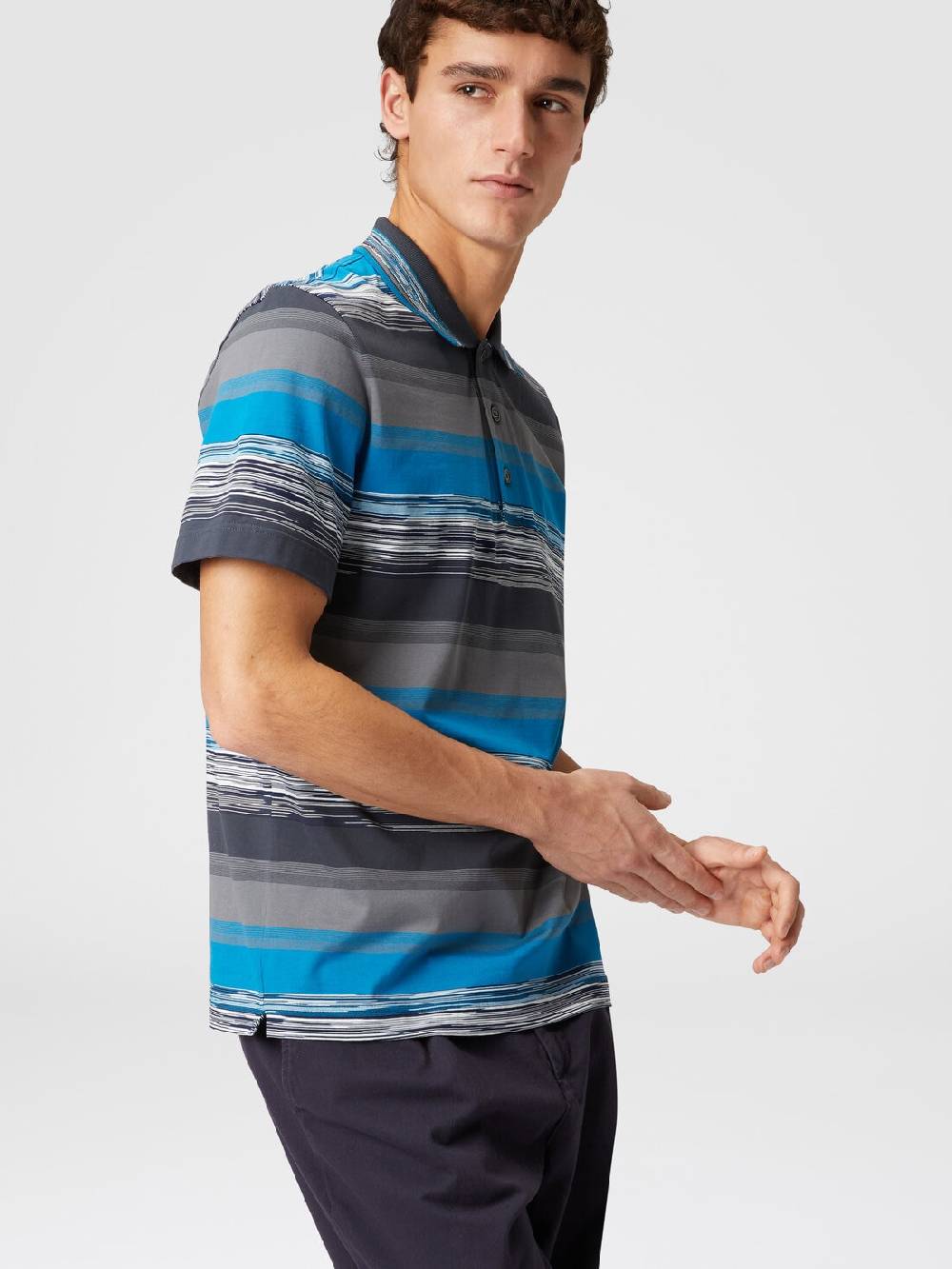 Missoni Polo in jersey di cotone a righe sfumate Negozio