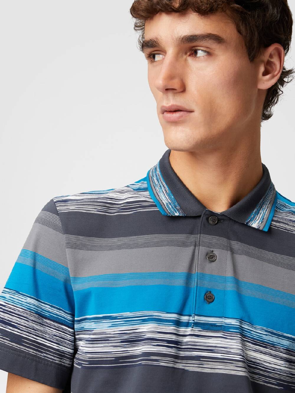 Missoni Polo in jersey di cotone a righe sfumate Negozio