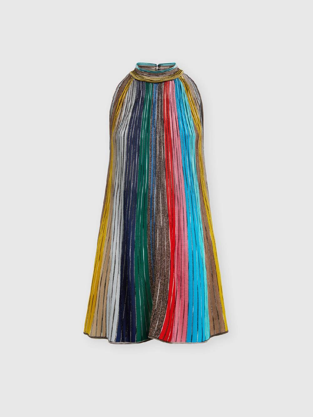 Missoni Mini-abito senza maniche in maglia plissée lamé Nuova