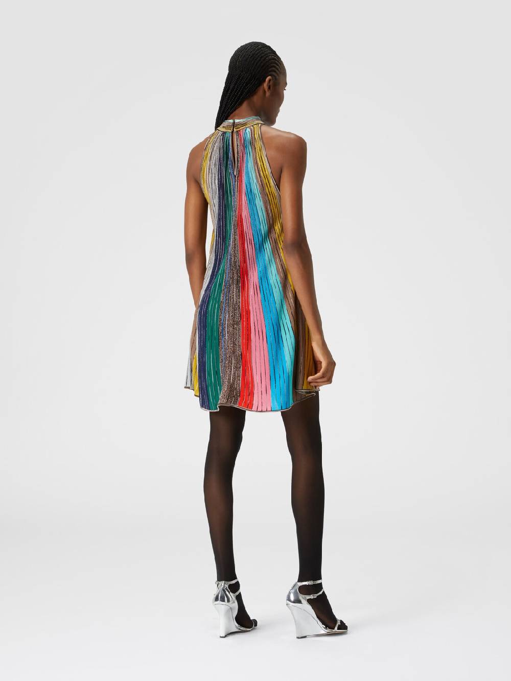 Missoni Mini-abito senza maniche in maglia plissée lamé Nuova