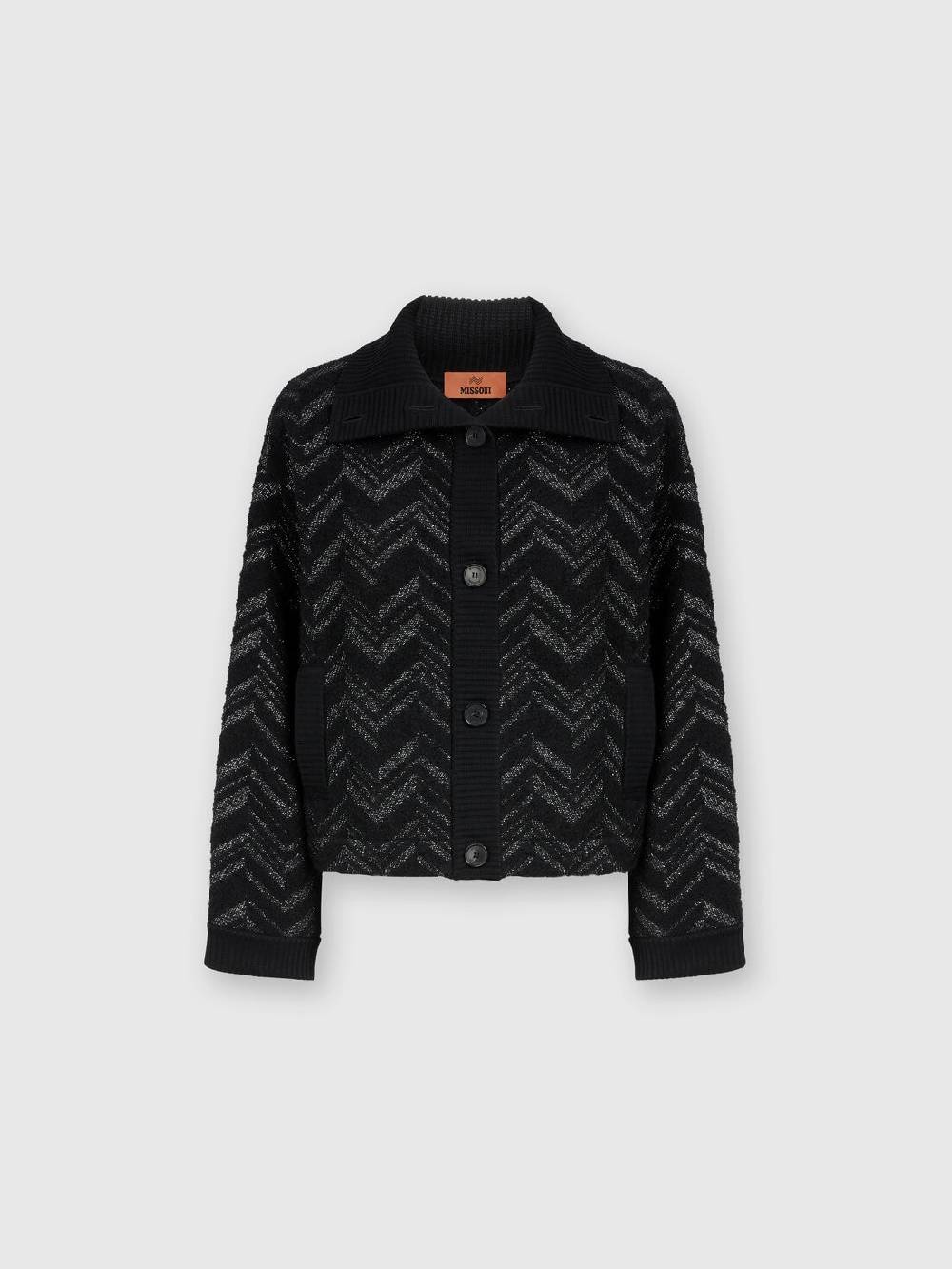 Missoni Giubbotto in maglia bouclé con chevron lamé Spedizione gratuita