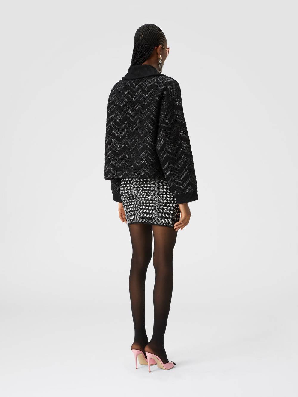 Missoni Giubbotto in maglia bouclé con chevron lamé Spedizione gratuita