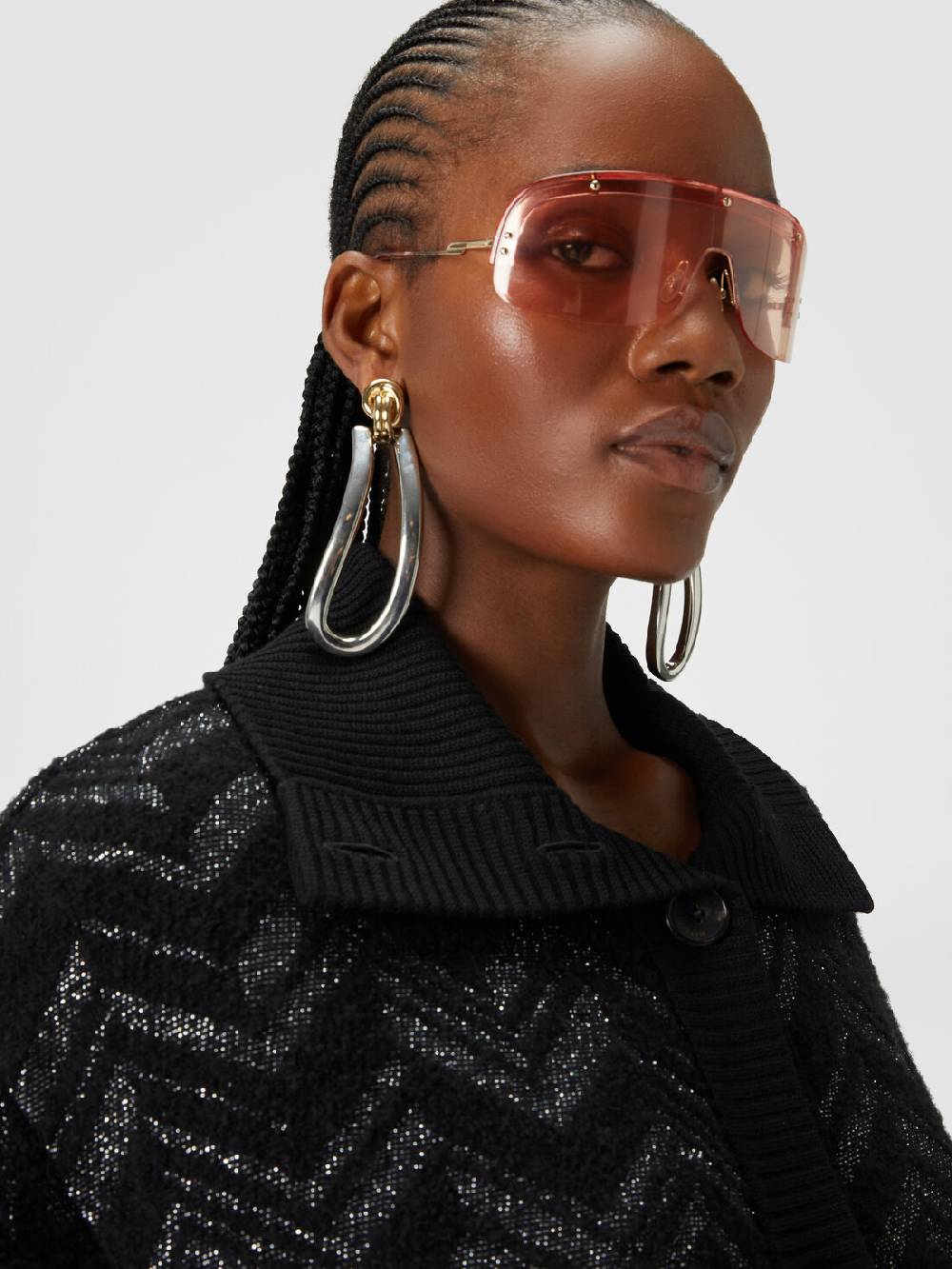 Missoni Giubbotto in maglia bouclé con chevron lamé Spedizione gratuita