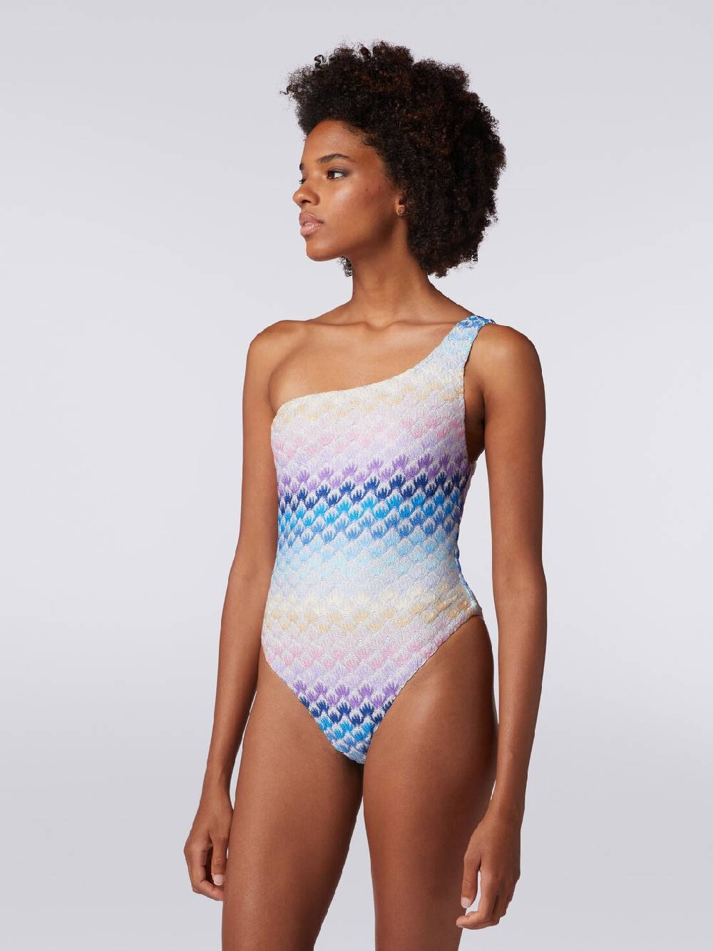 Missoni Costume intero monospalla effetto pizzo con lurex Sconto di tempo limitato