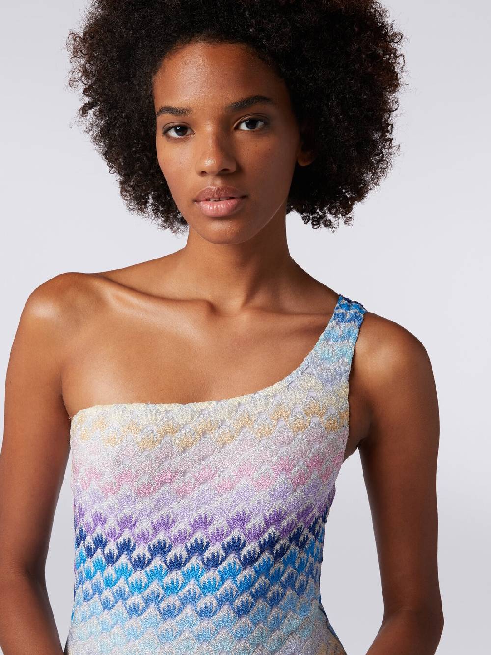 Missoni Costume intero monospalla effetto pizzo con lurex Sconto di tempo limitato