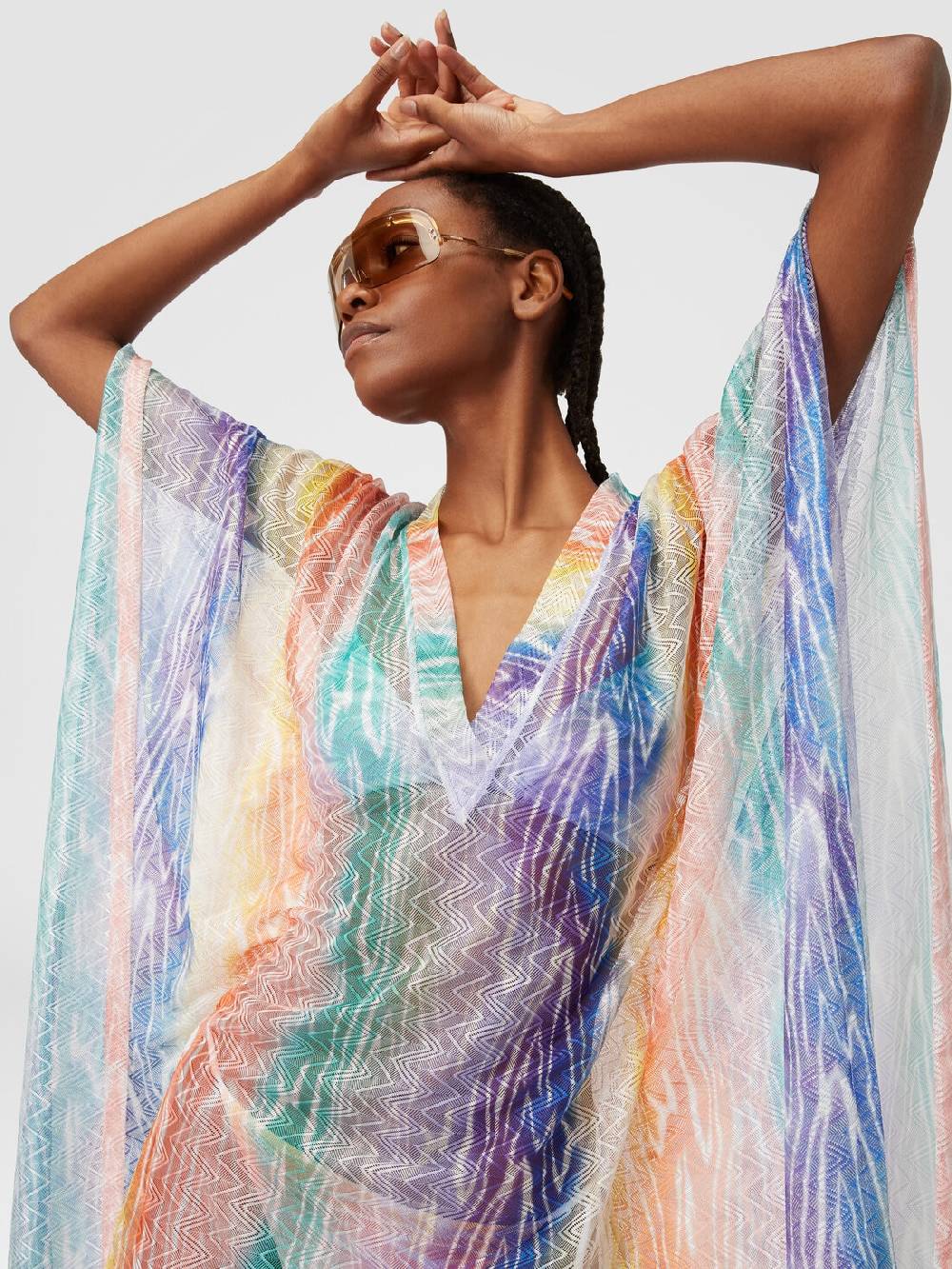 Missoni Caftano copricostume corto stampa tie-dye Grande vendita
