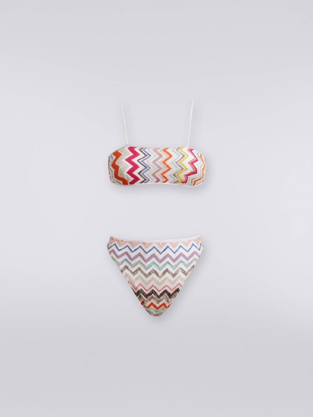 Missoni Bikini in viscosa zig zag con lurex e slip a vita alta Flash Sale