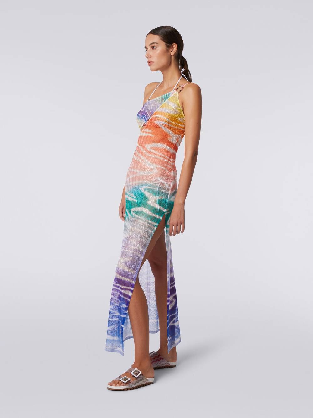 Missoni Abito copricostume lungo monospalla stampa tie-dye Shopping online