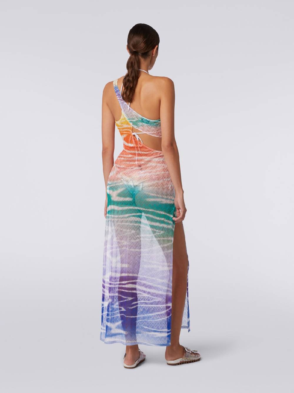 Missoni Abito copricostume lungo monospalla stampa tie-dye Shopping online