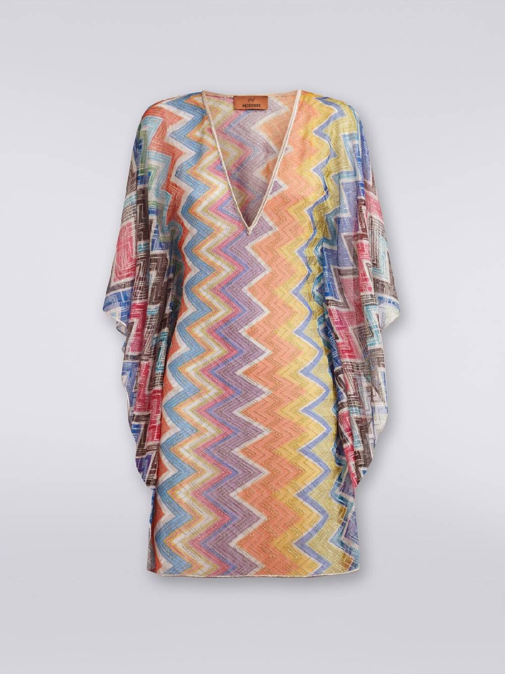 Missoni Caftano copricostume corto zig zag con lurex Offerta esclusiva