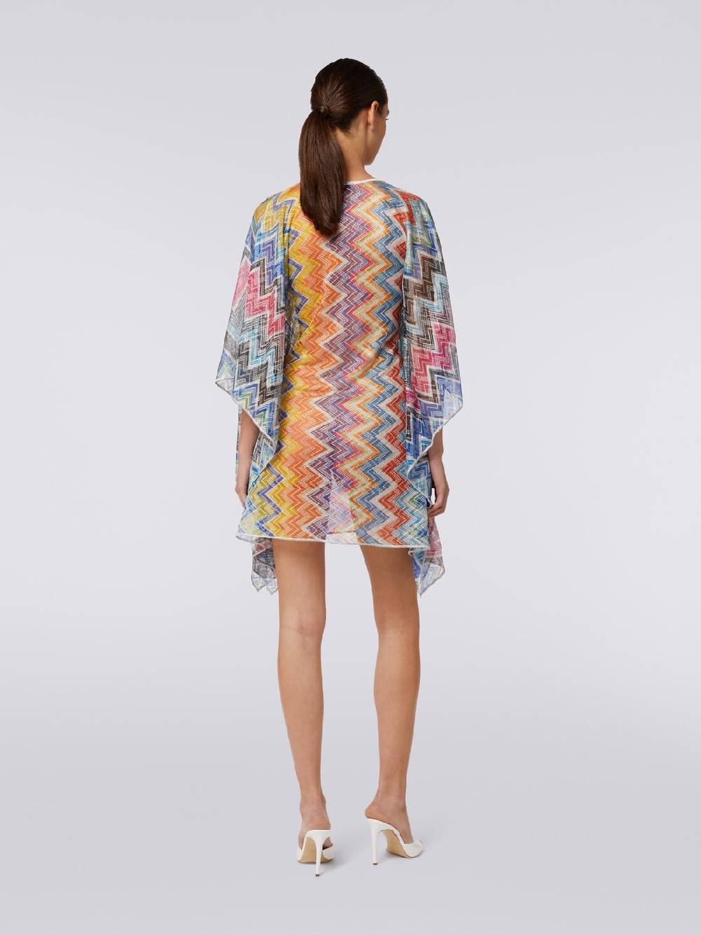 Missoni Caftano copricostume corto zig zag con lurex Offerta esclusiva