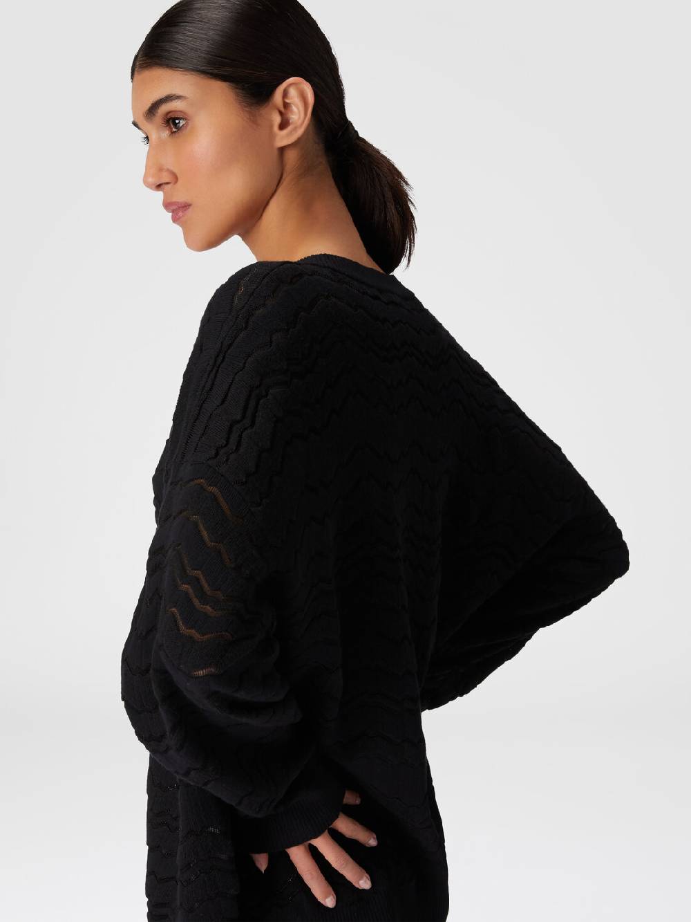 Missoni Pullover con scollatura a V e zig zag tono su tono Cyber Monday