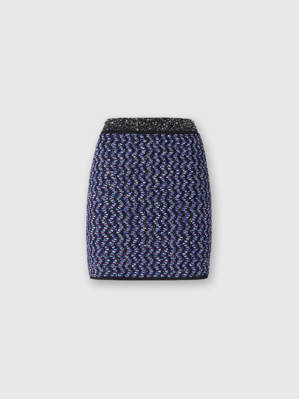 Missoni Minigonna con zig zag goffrato lamé Offerta Giorno del Papà