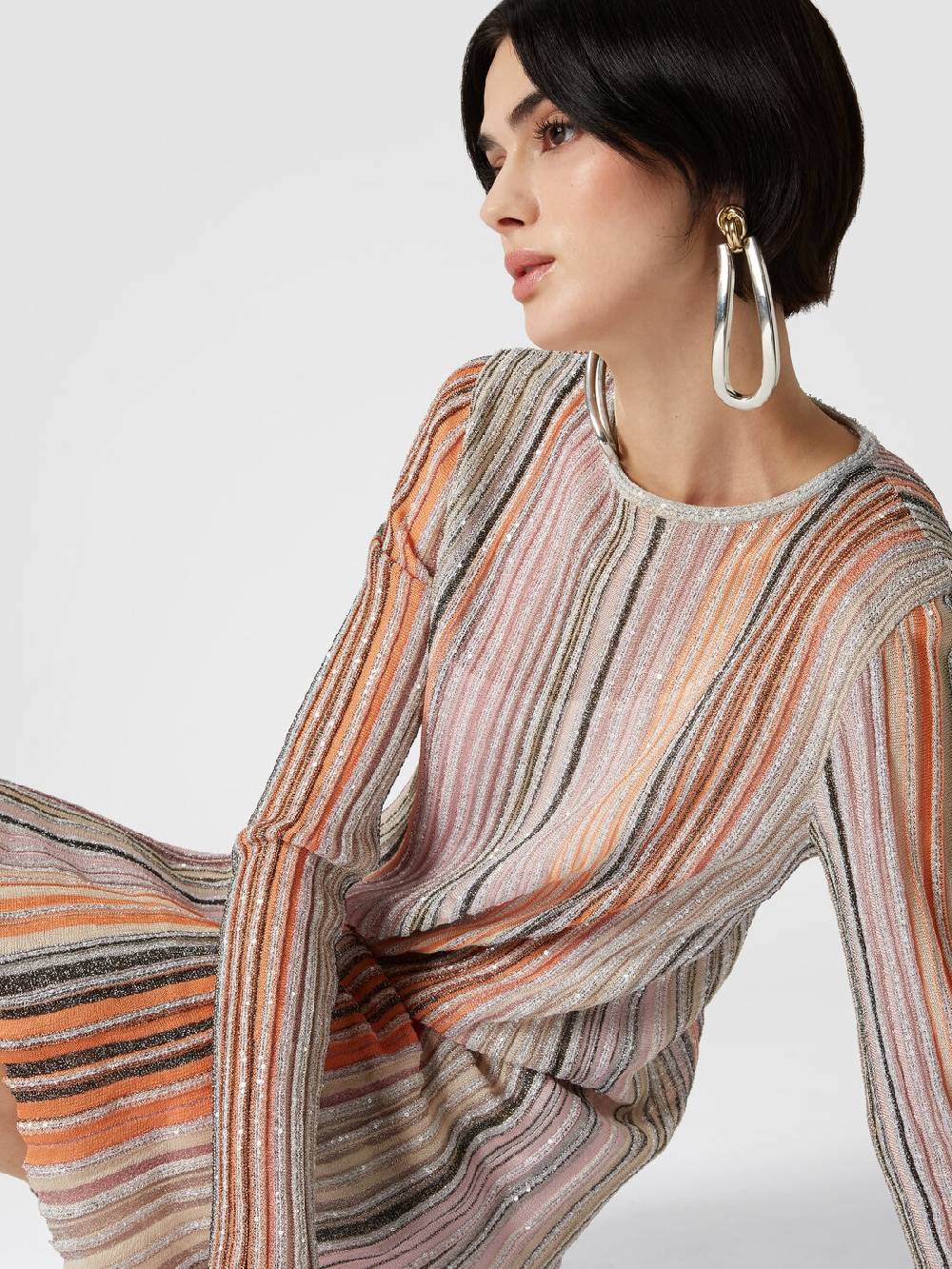 Missoni Abito plissée parzialiazzato con paillettes Offerta San Valentino