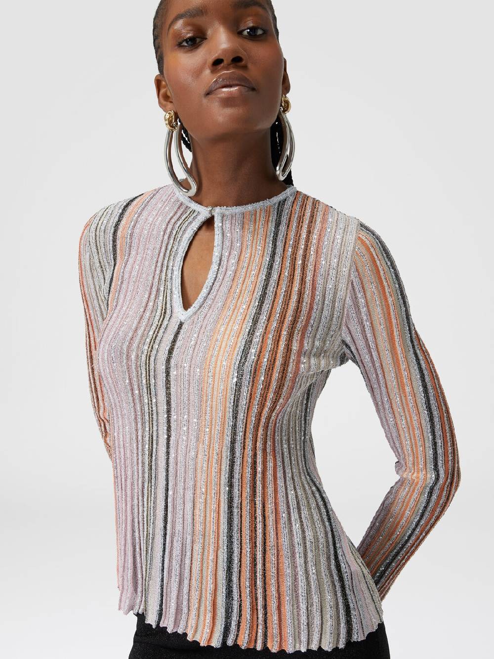 Missoni Maglia a costine parzializzate con paillettes Offerta Anniversario