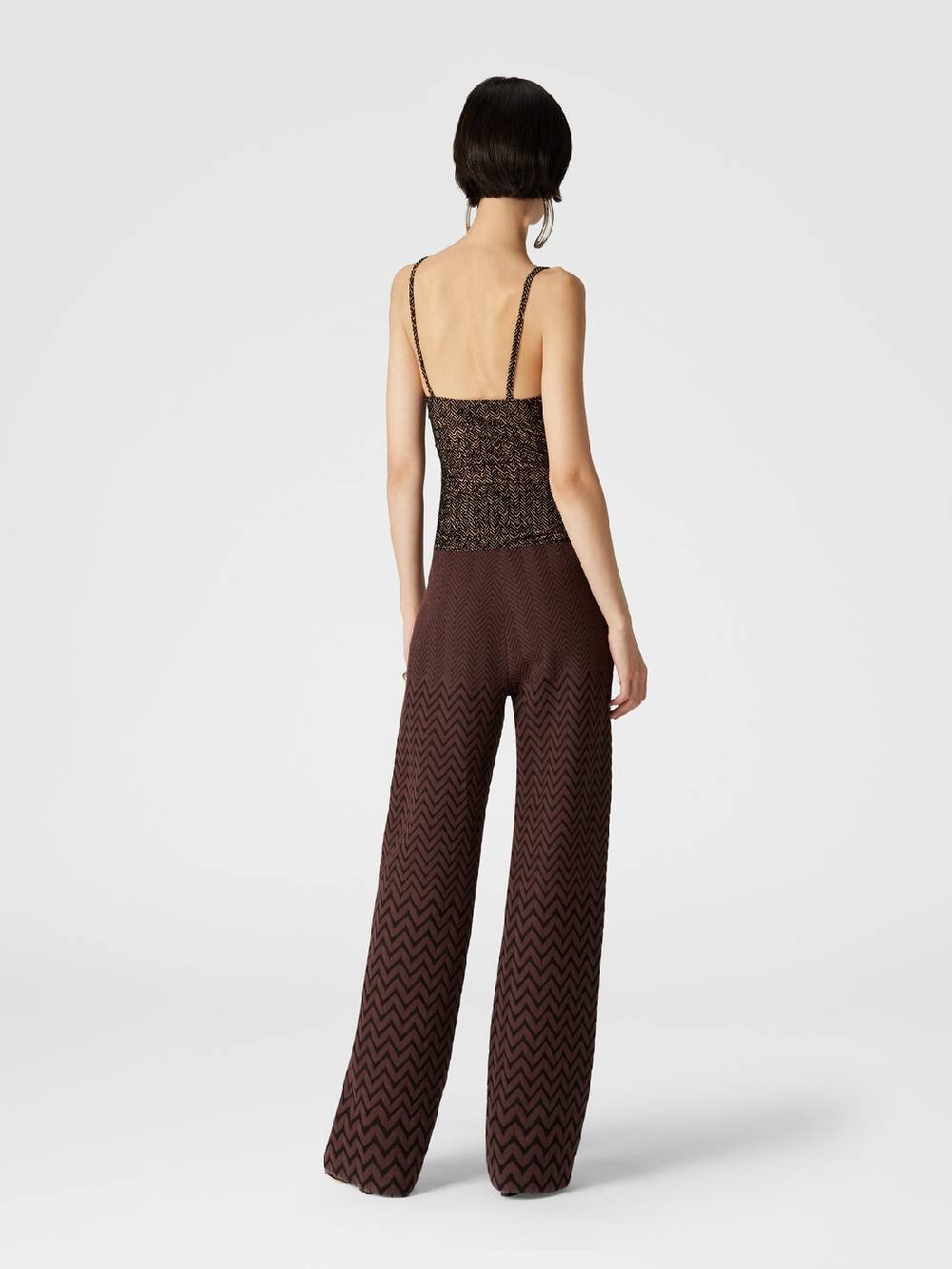 Missoni Pantaloni classici in cotone e viscosa zig zag Smaltimento dello stoccaggio