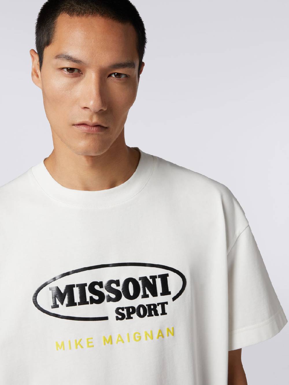 Missoni T-shirt girocollo in cotone con logo in collaborazione con Mike Maignan Offerta migliore