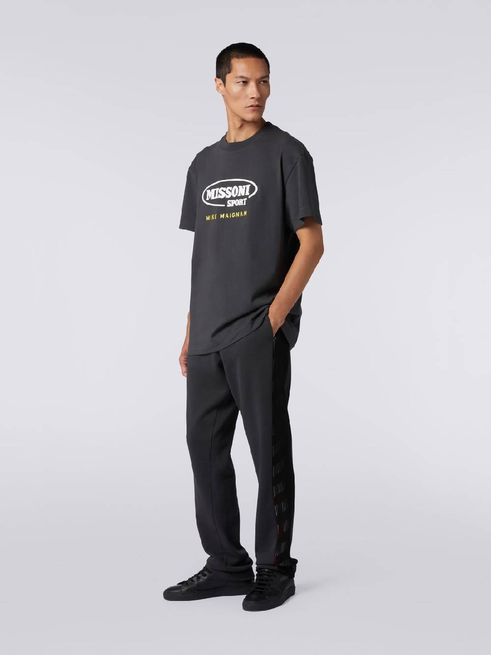 Missoni T-shirt girocollo in cotone con logo in collaborazione con Mike Maignan Latest fashion