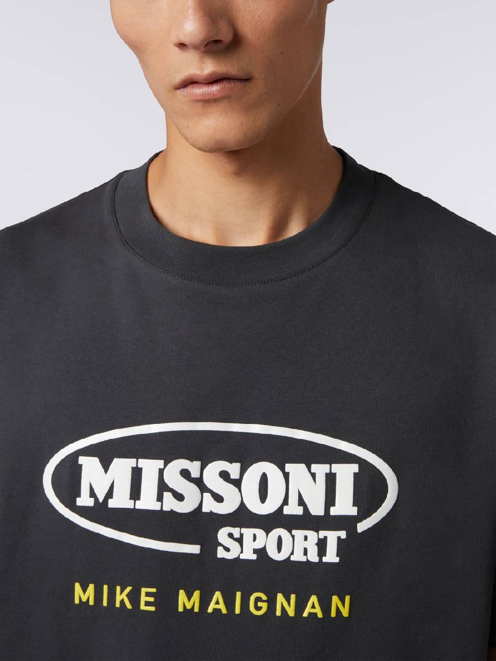 Missoni T-shirt girocollo in cotone con logo in collaborazione con Mike Maignan Latest fashion
