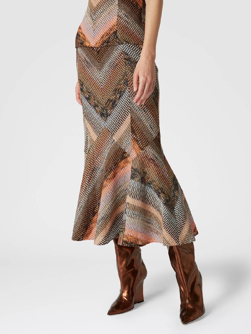 Missoni Gonna midi svasata lamé effetto patchwork Bestseller