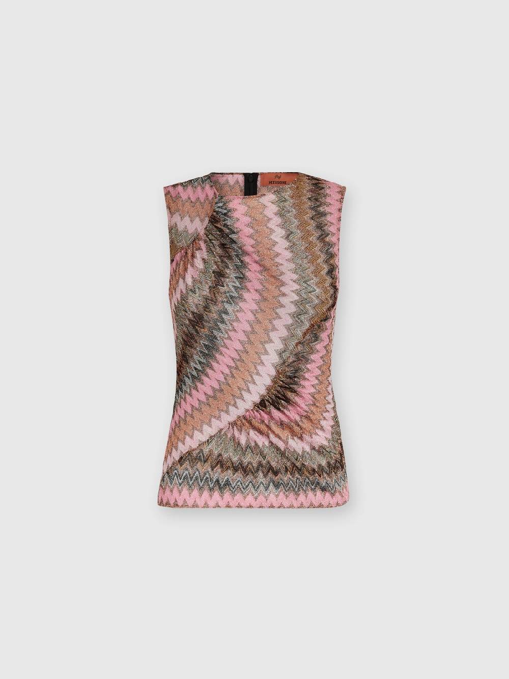 Missoni Top senza maniche in misto viscosa zig zag lamé Offerte stagionali