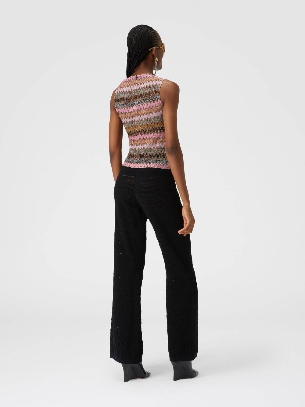 Missoni Top senza maniche in misto viscosa zig zag lamé Offerte stagionali
