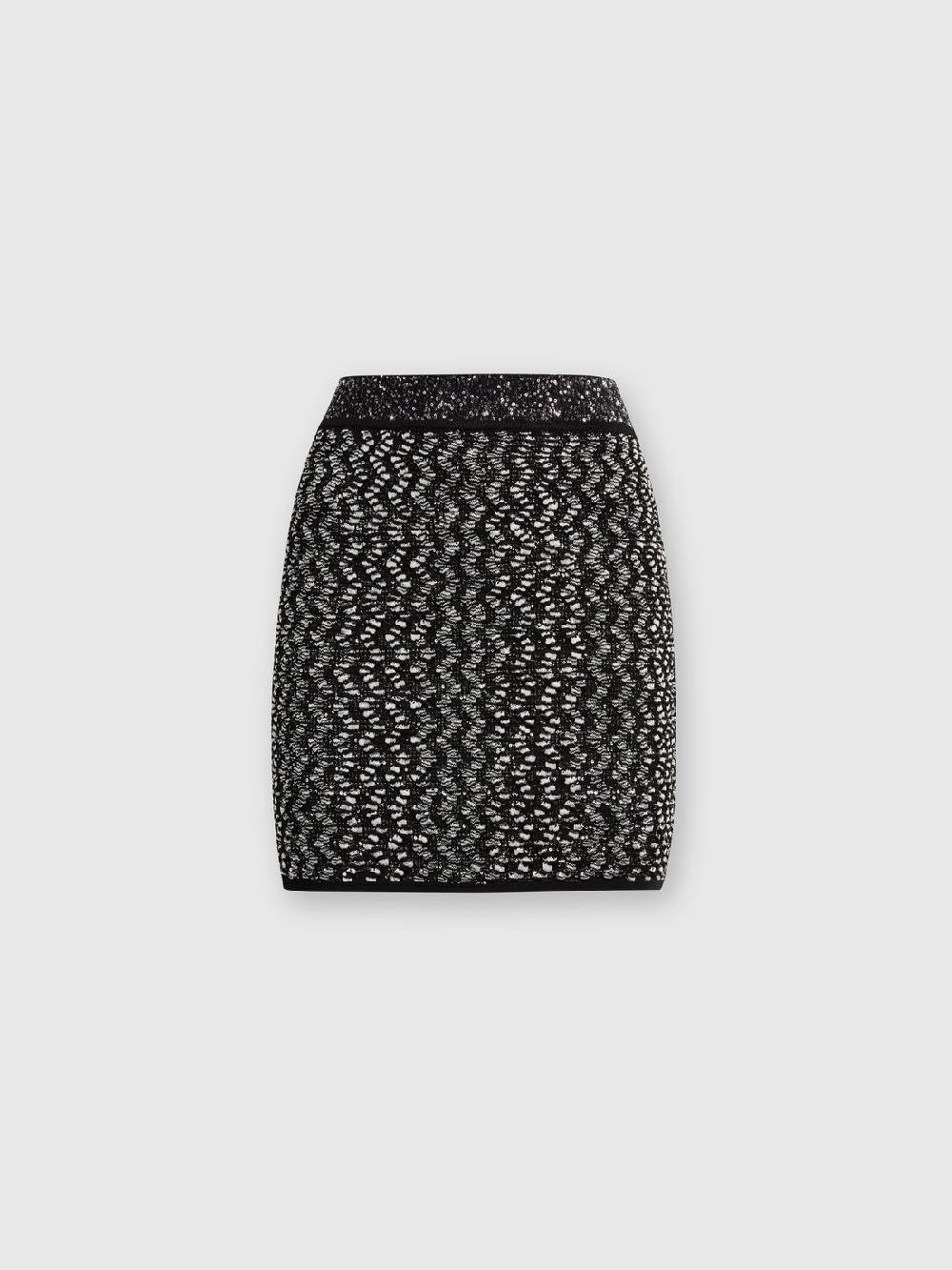 Missoni Minigonna con zig zag goffrato lamé Liquidazione