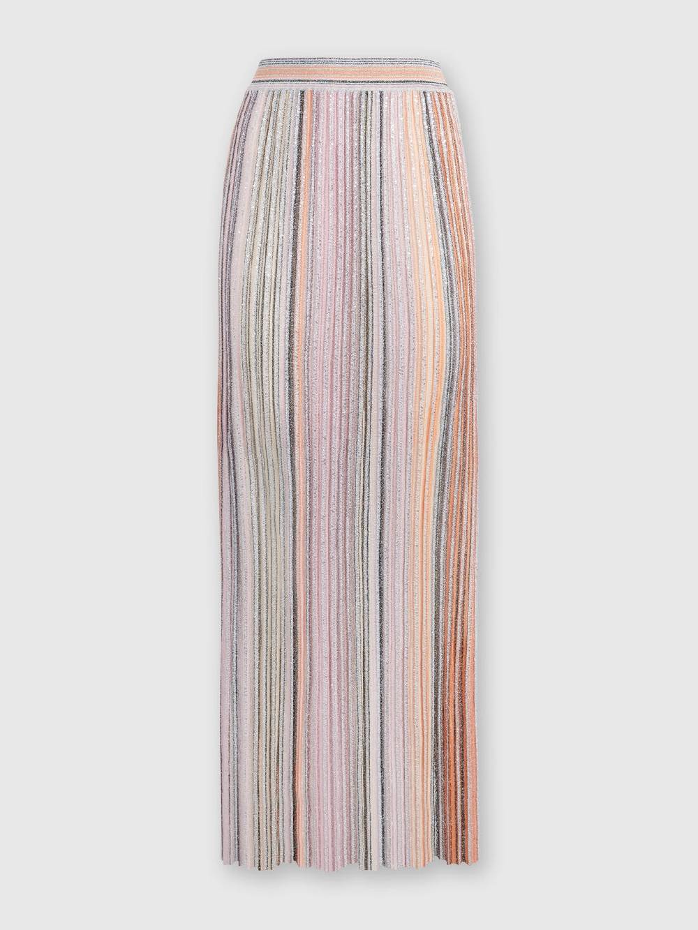 Missoni Gonna lunga parzializzata a costine con paillettes Offerte giornaliere