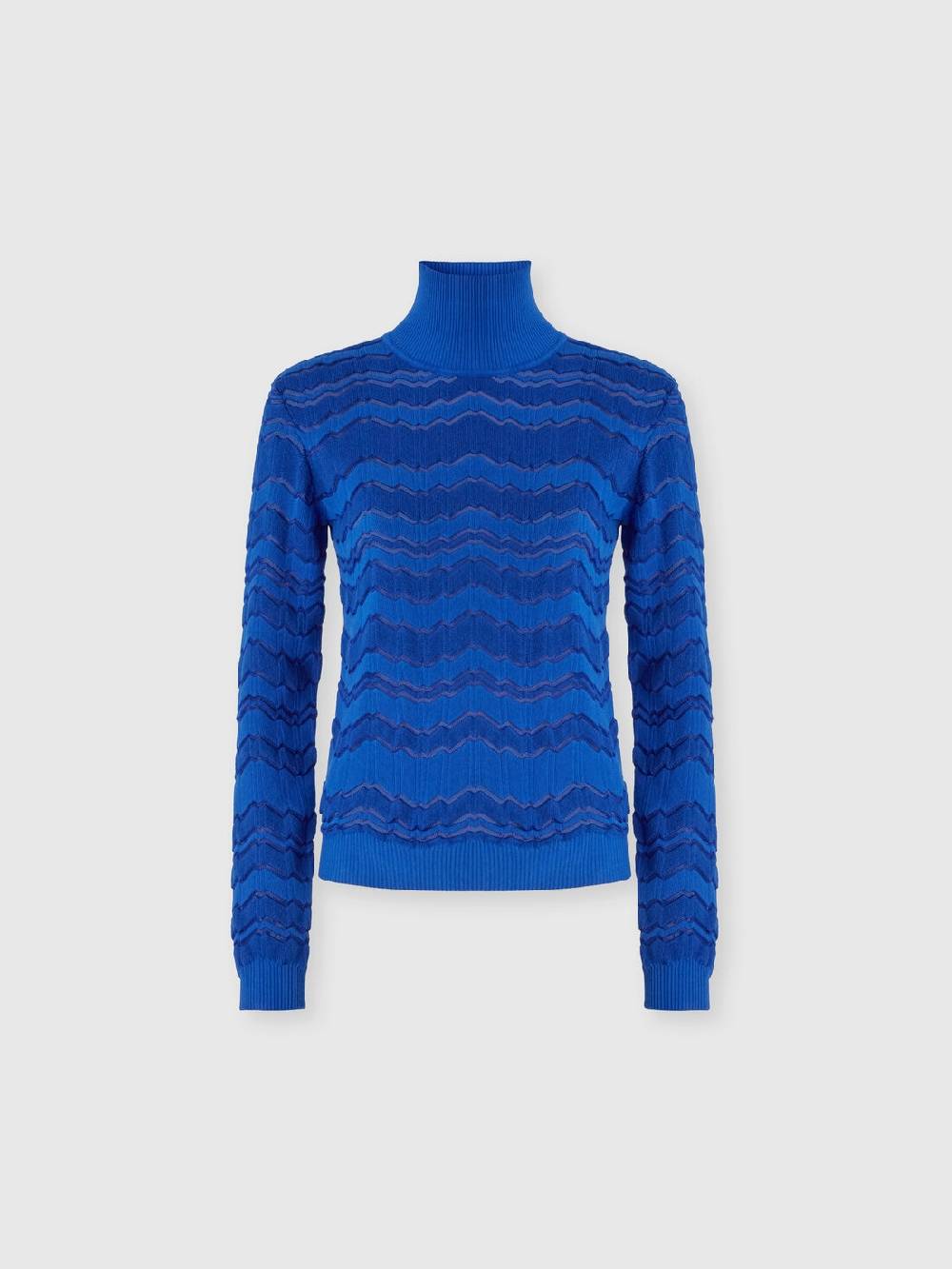 Missoni Lupetto in viscosa e lana con zig zag tono su tono