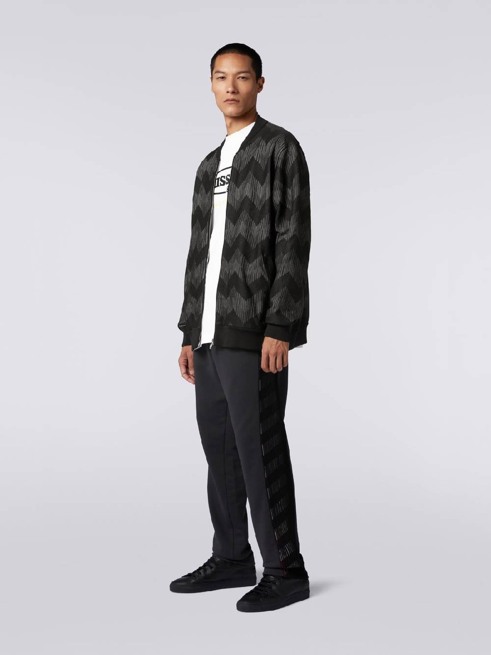 Missoni Bomber in misto cotone zig zag in collaborazione con Mike Maignan Ritorno libero