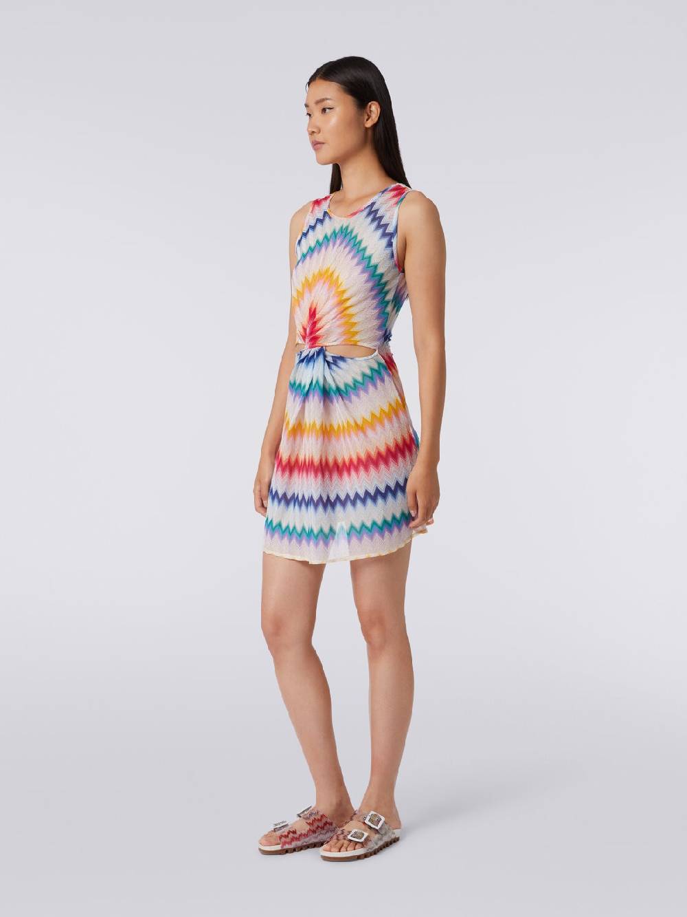 Missoni Copricostume corto con scollatura torchon e stampa zig zag Rilascio limitato