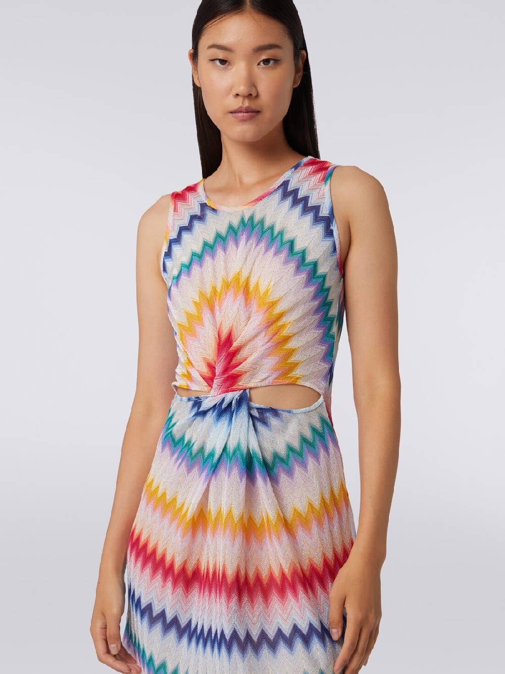 Missoni Copricostume corto con scollatura torchon e stampa zig zag Rilascio limitato