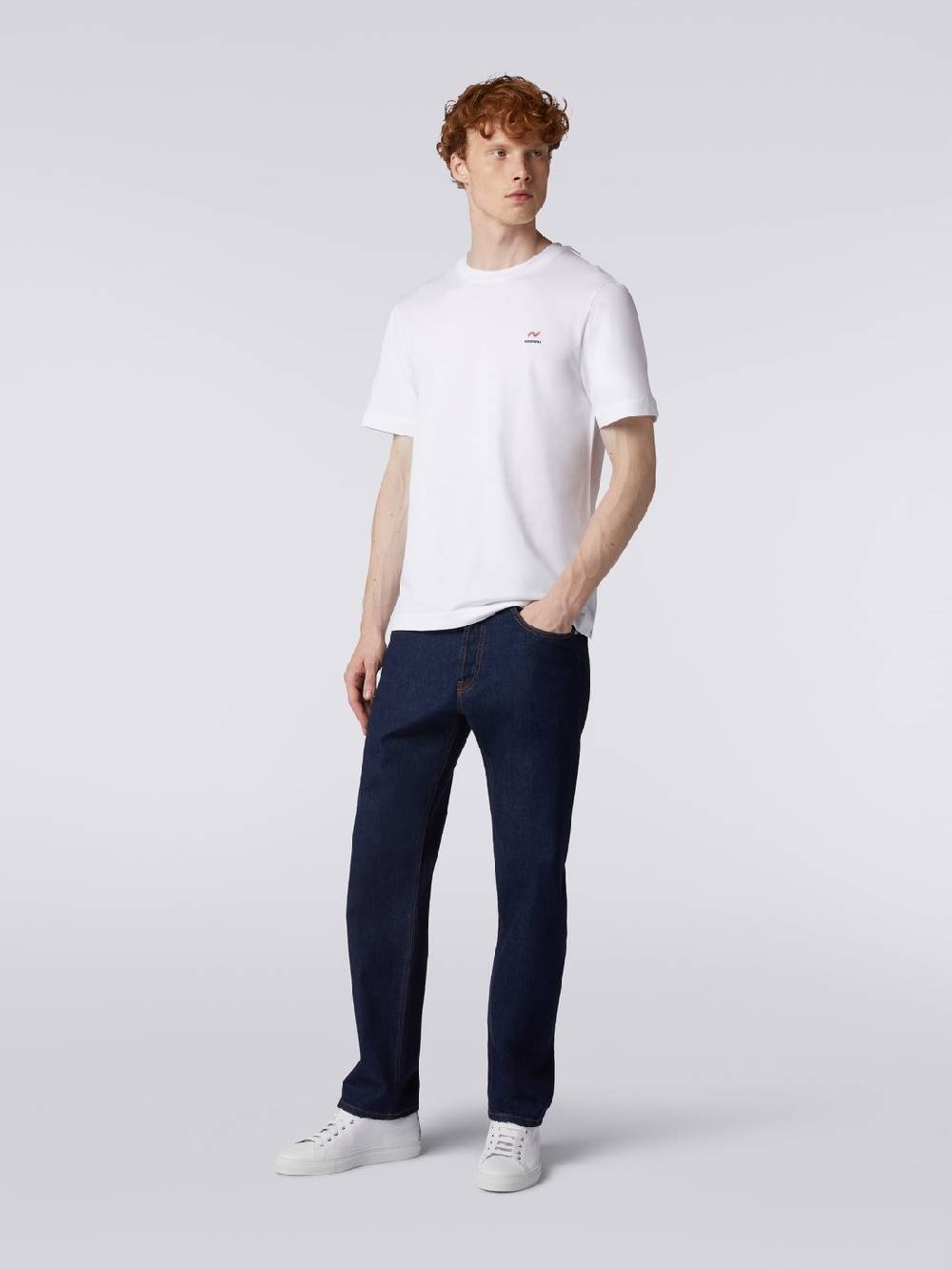 Missoni T-shirt girocollo in cotone con ricamo e logo Ultimi tre giorni