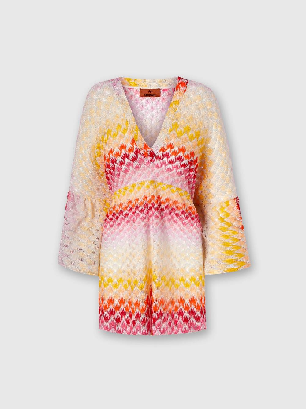 Missoni Caftano copricostume corto effetto pizzo con lurex