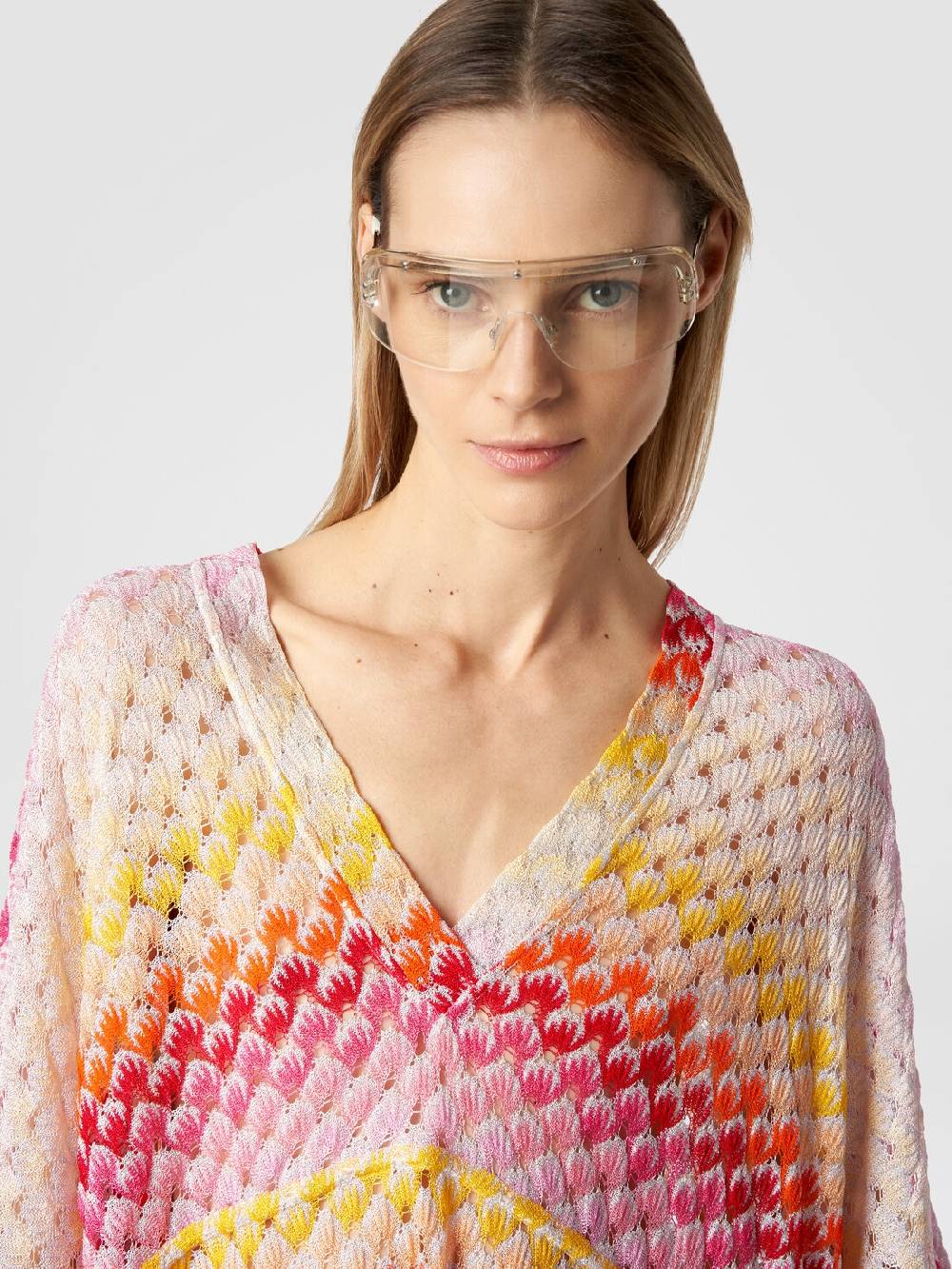 Missoni Caftano copricostume corto effetto pizzo con lurex Ultimo giorno
