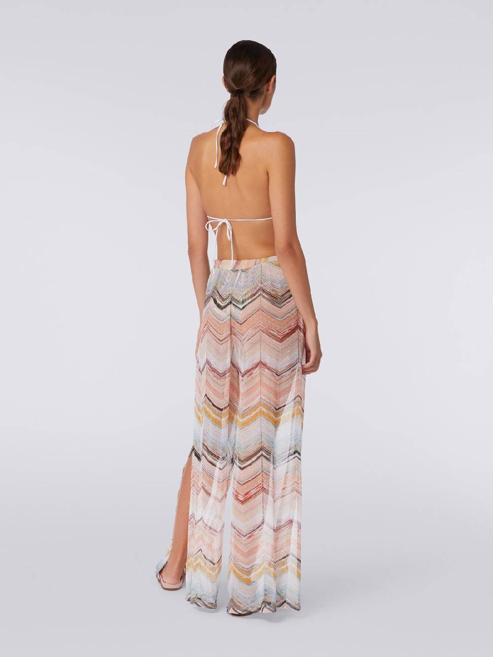 Missoni Pantaloni copricostume in misto viscosa zig zag con lurex Promozione temporanea