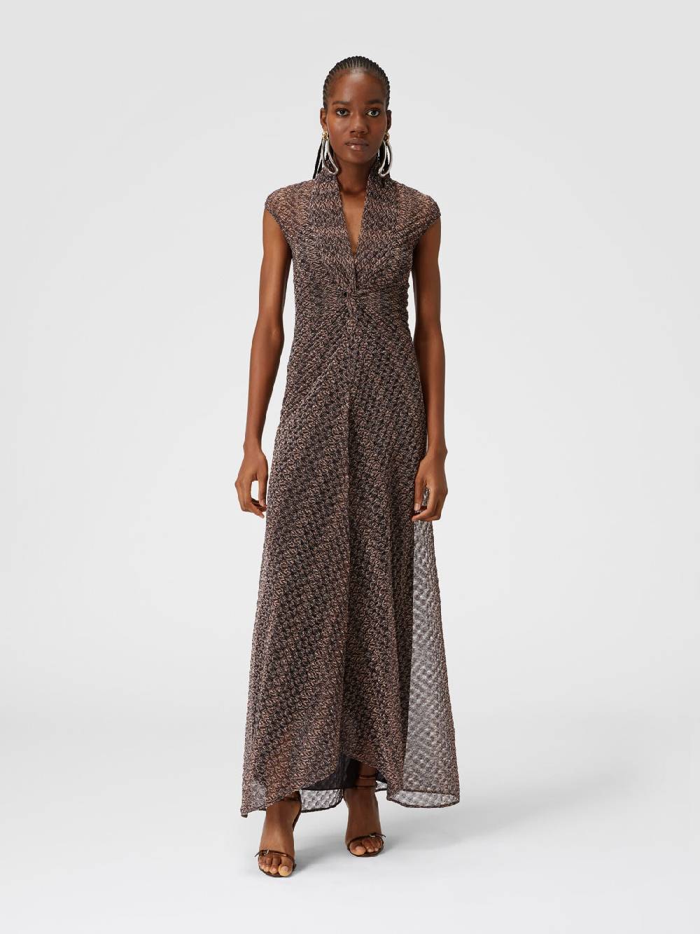 Missoni Abito lungo in pizzo lamé con scollatura torchon Fino al 60% di sconto