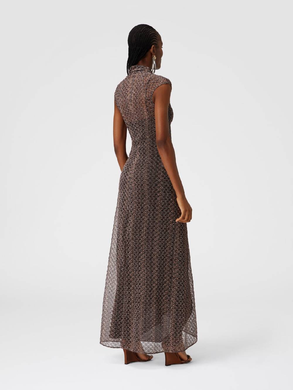 Missoni Abito lungo in pizzo lamé con scollatura torchon Fino al 60% di sconto