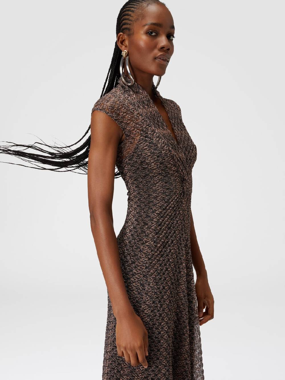 Missoni Abito lungo in pizzo lamé con scollatura torchon Fino al 60% di sconto