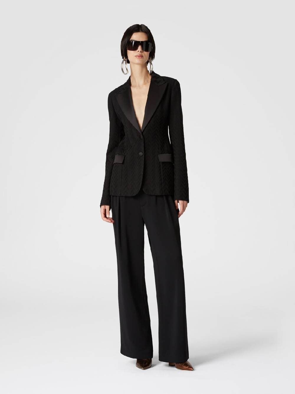 Missoni Blazer chevron con dettagli in raso Fino al 65% di sconto