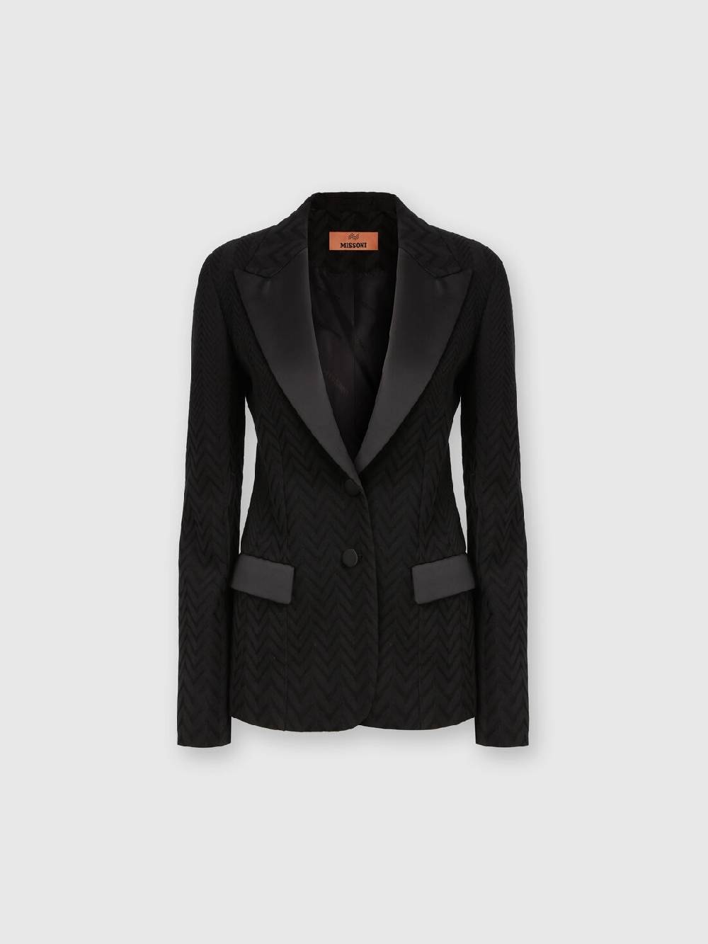 Missoni Blazer chevron con dettagli in raso Fino al 65% di sconto