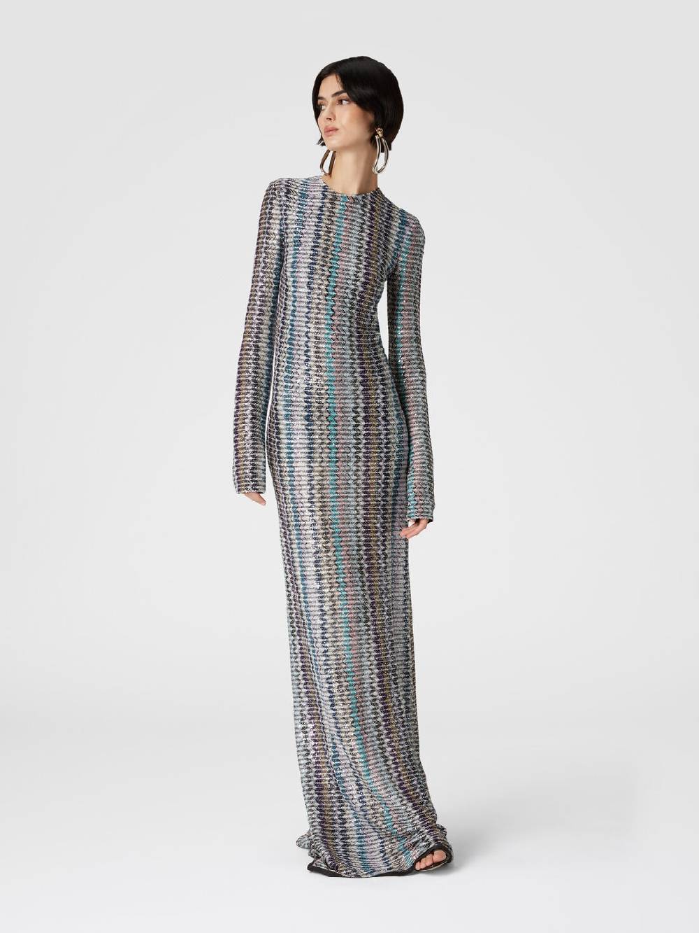 Missoni Abito lungo con paillettes e dettaglio cut out