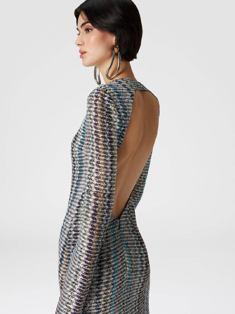 Missoni Abito lungo con paillettes e dettaglio cut out Only for today