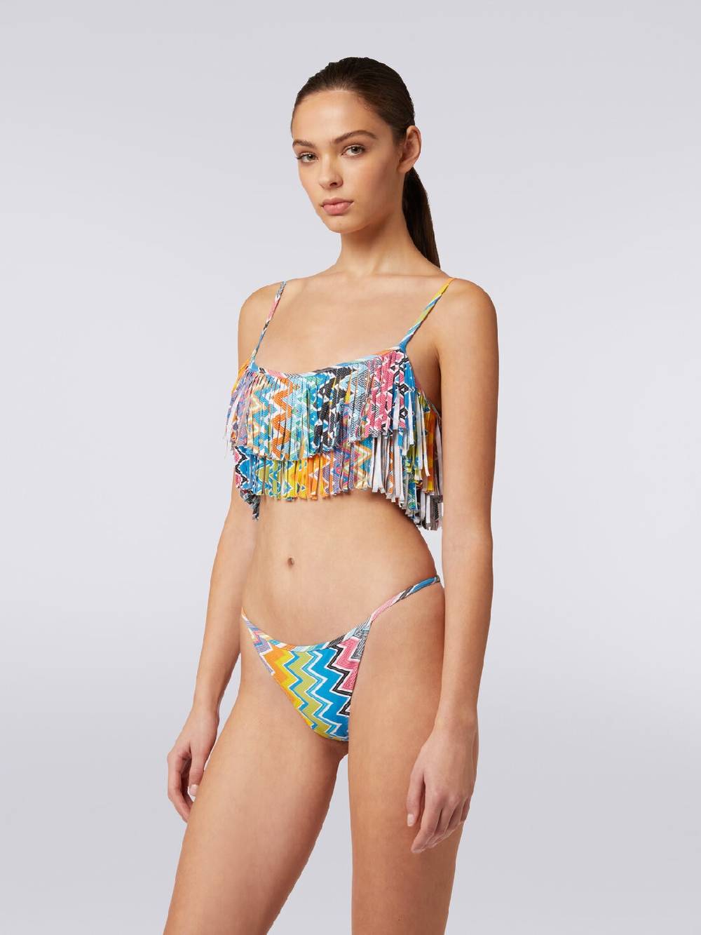 Missoni Bikini in tessuto stretch stampato con top frange Discount Store per i nuovi prodotti