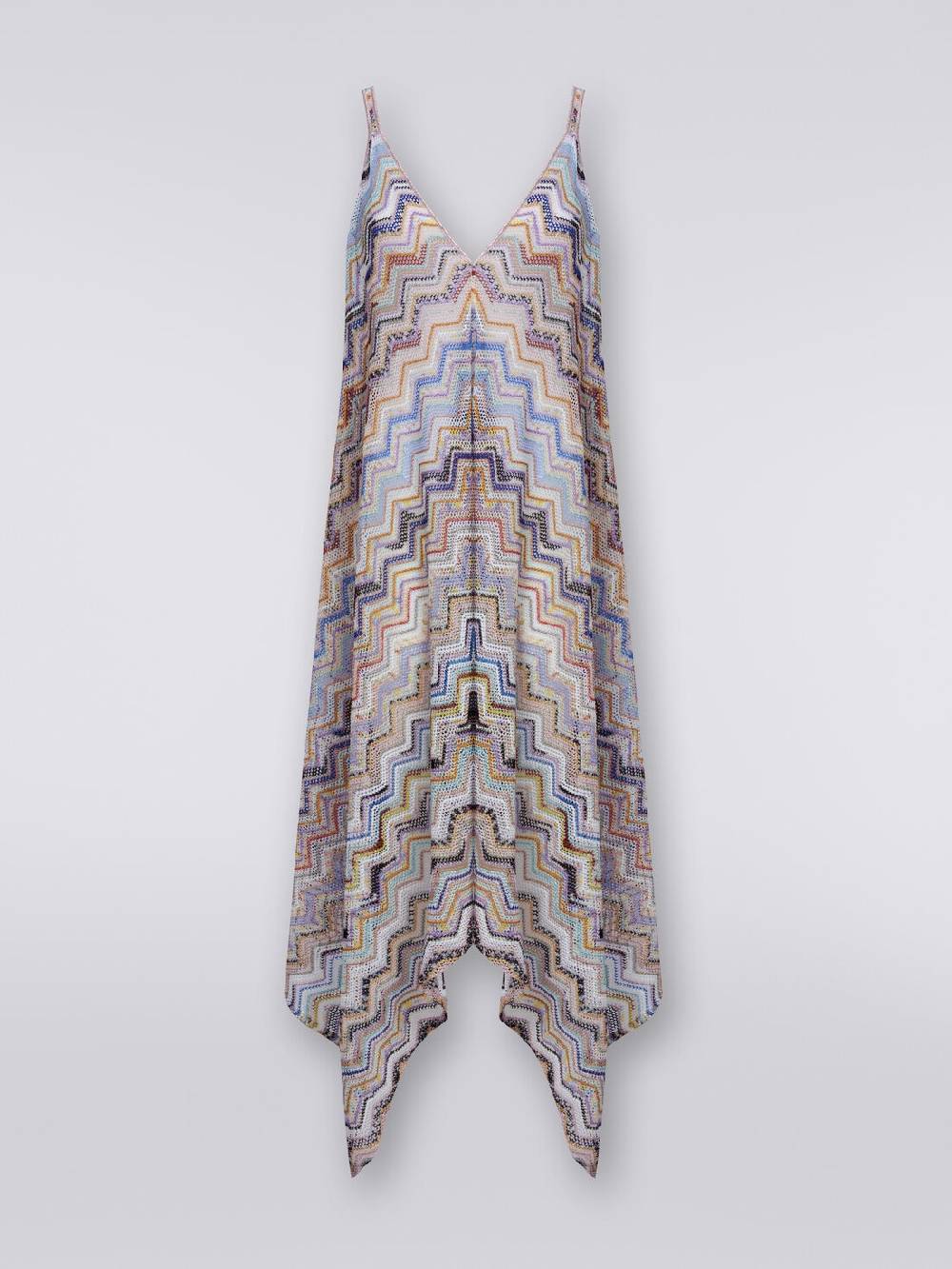 Missoni Copricostume lungo in crochet zig zag con lurex Solo un giorno rimasto