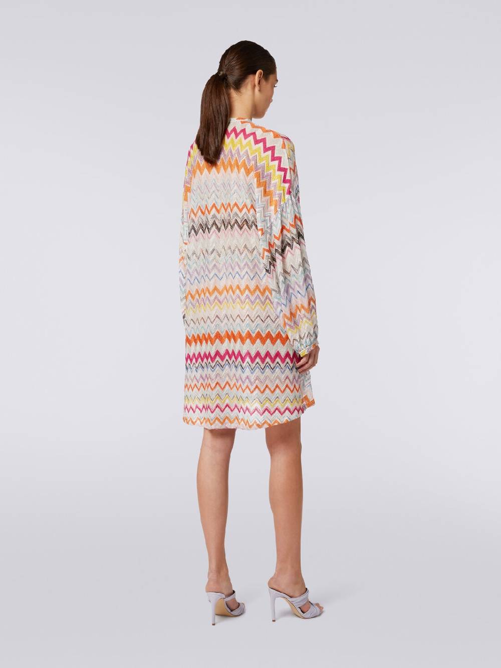 Missoni Caftano copricostume corto con motivo zig zag e lurex Enormi sconti