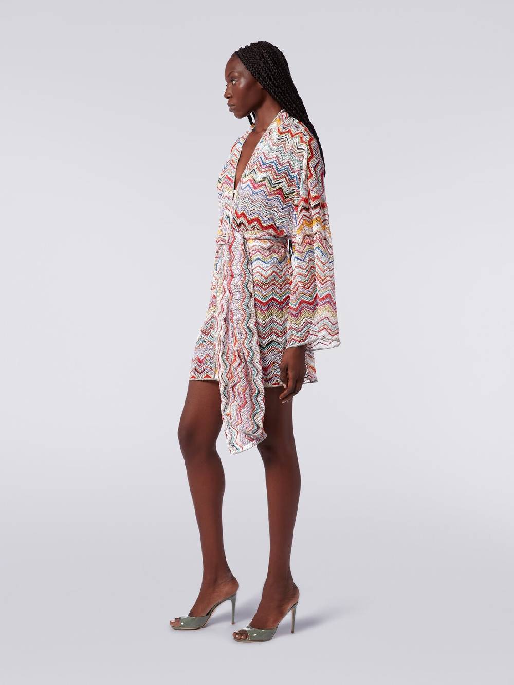 Missoni Copricostume a vestaglia in crochet zig zag con lurex Limitato a 3 giorni
