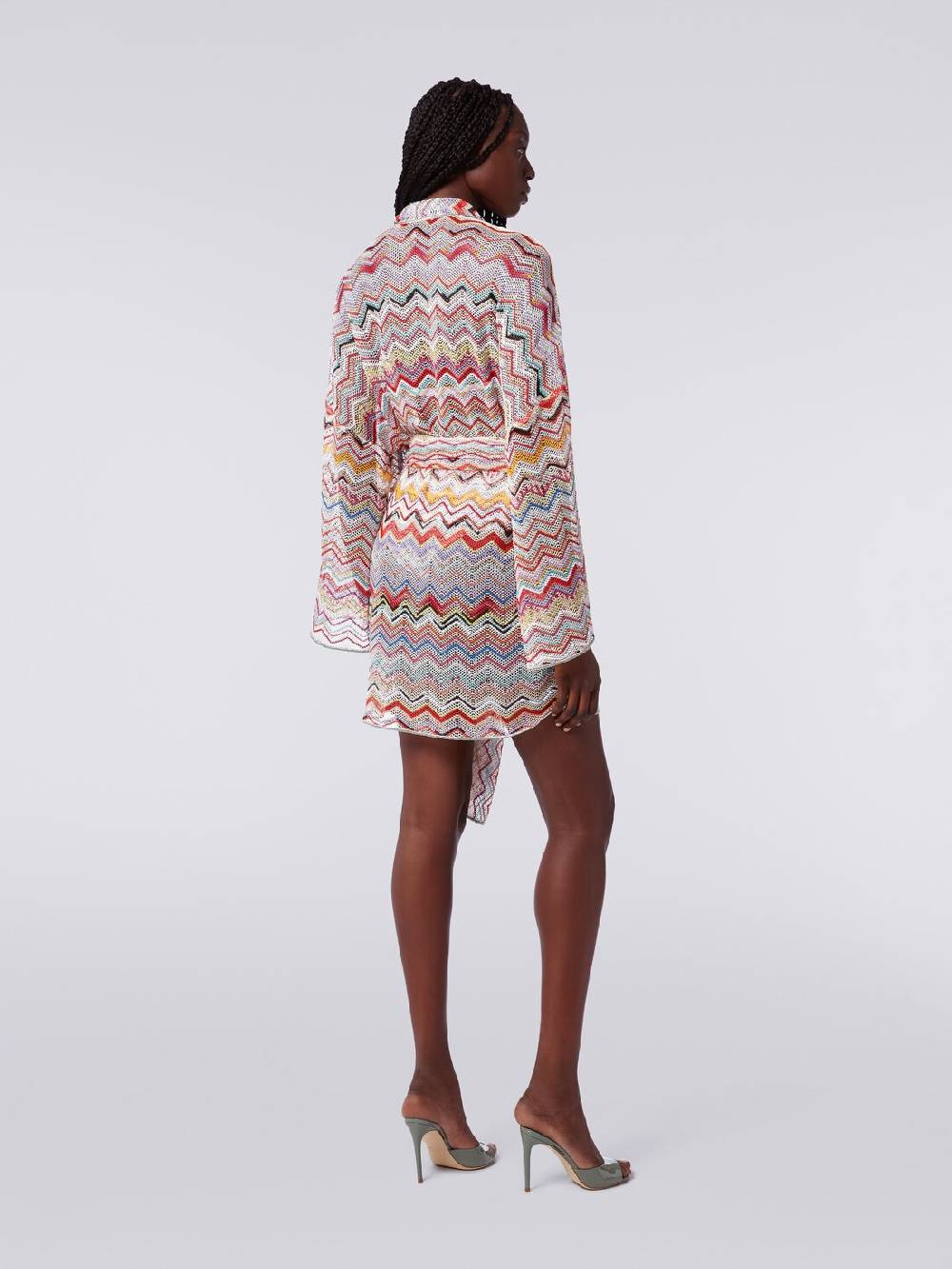 Missoni Copricostume a vestaglia in crochet zig zag con lurex Limitato a 3 giorni